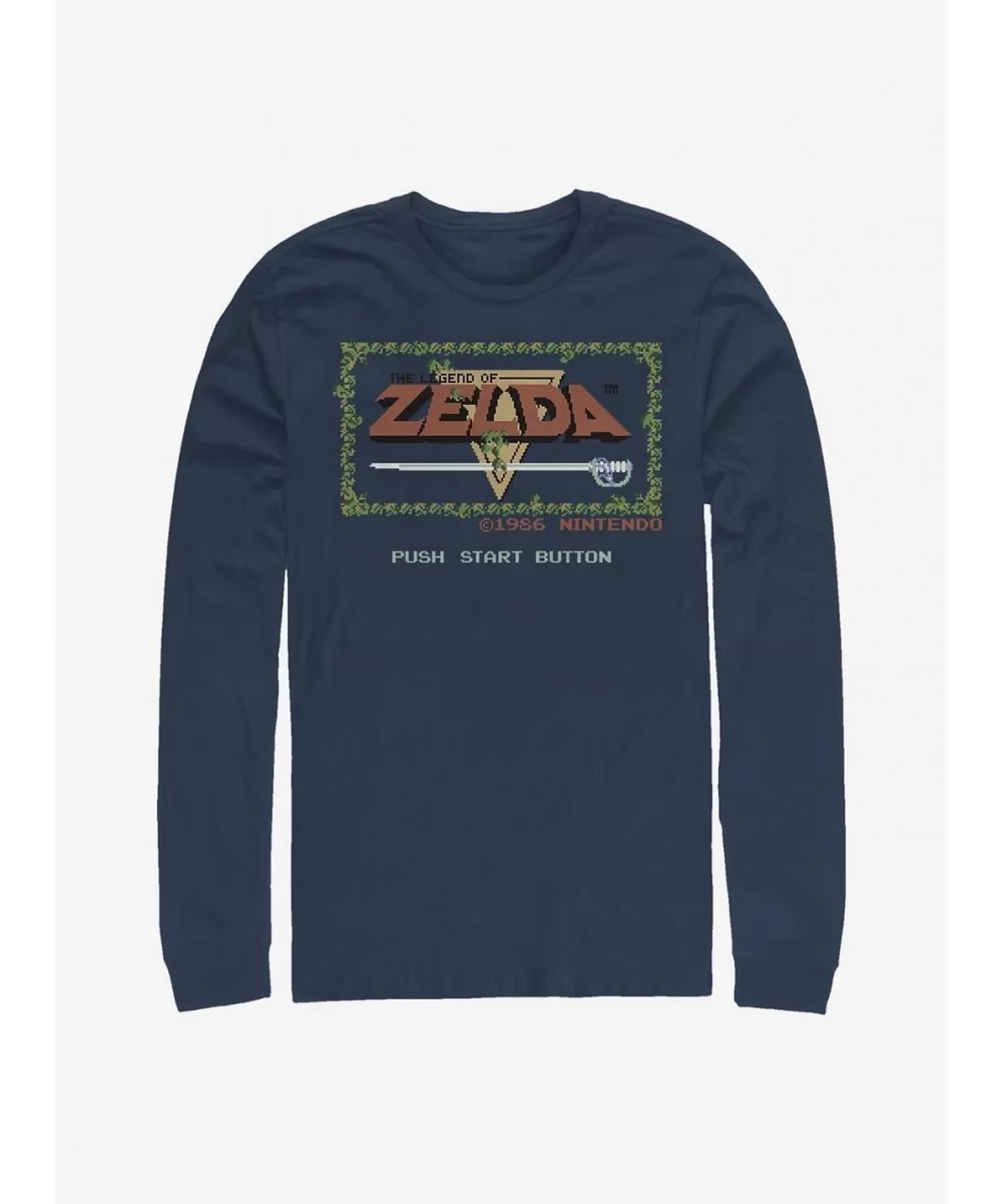 Exclusive Price The Legend Of Zelda Pixelated Long-Sleeve T-Shirt $12.11 T-Shirts