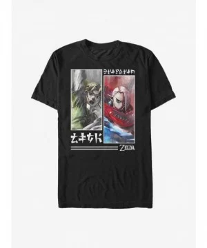 Seasonal Sale Nintendo Zelda Link Paneled T-Shirt $6.68 T-Shirts