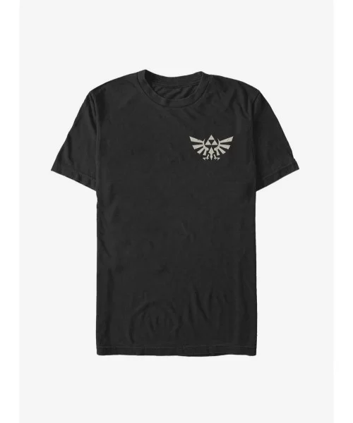 Low Price The Legend of Zelda Distressed Hyrule Crest Extra Soft T-Shirt $9.33 T-Shirts