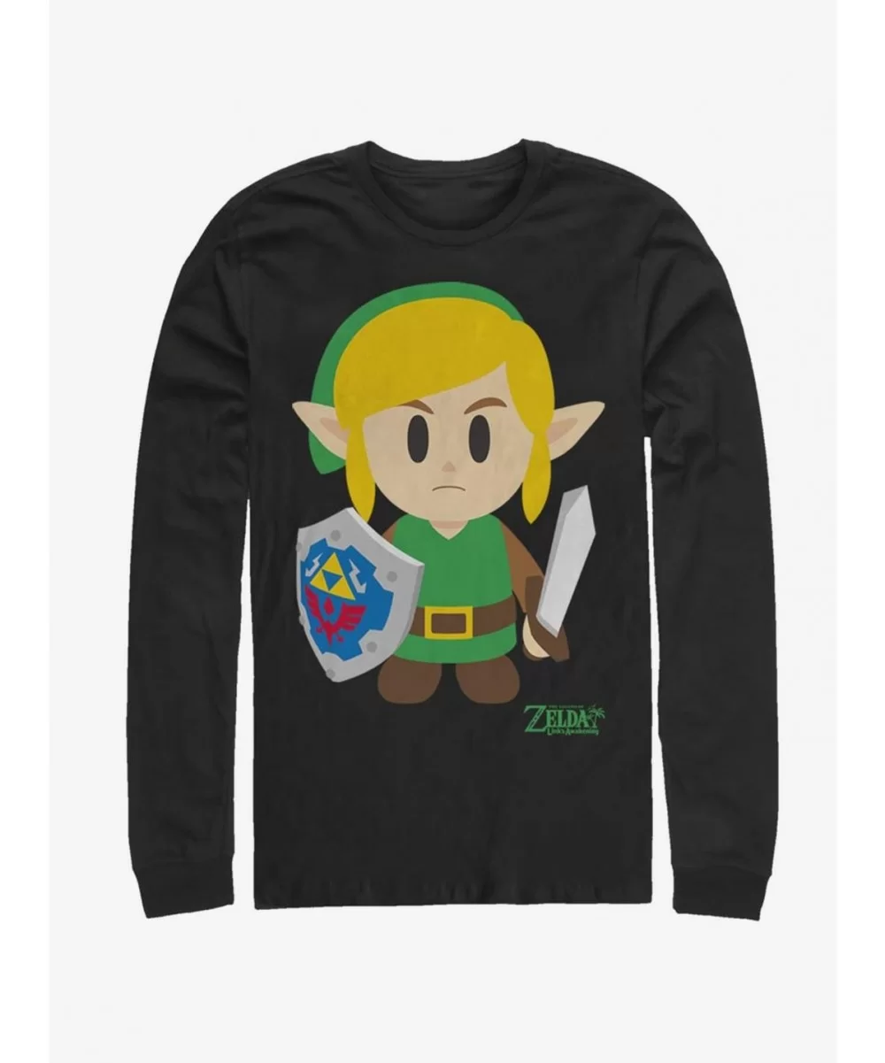 Cheap Sale Nintendo The Legend of Zelda: Link's Awakening Link Avatar Color Long-Sleeve T-Shirt $9.48 T-Shirts