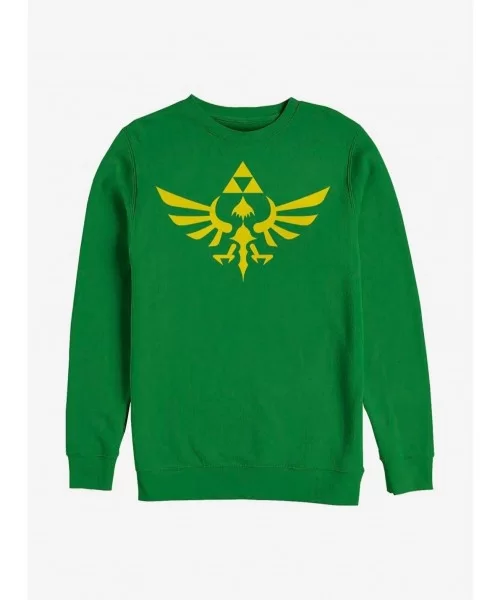 New Arrival Nintendo Zelda Triumphant Triforce Crew Sweatshirt $11.51 Sweatshirts