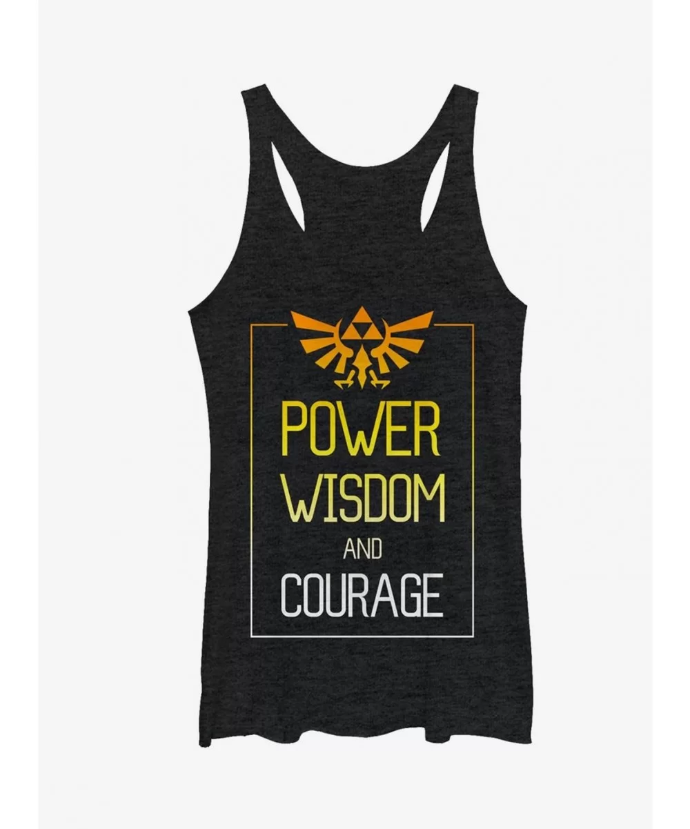 Pre-sale Nintendo Legend of Zelda Power Wisdom Courage Girls Tanks $10.36 Tanks