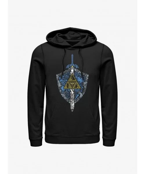 Pre-sale Nintendo Zelda Iconic Weapon Hoodie $14.01 Hoodies