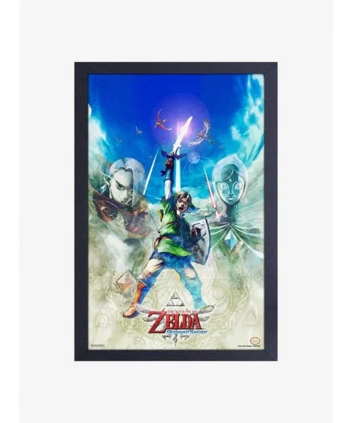 Cheap Sale Nintendo Legend of Zelda Skyward SwordLink Attack Pose Framed Wood Wall Art $11.45 Others