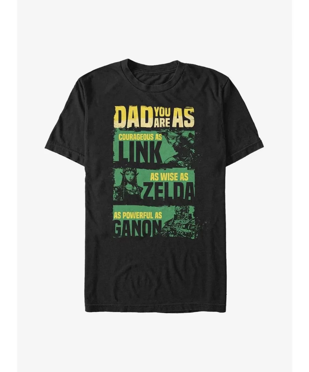 Pre-sale The Legend of Zelda Dad You Are Courageous, Wise, & Powerful T-Shirt $7.14 T-Shirts