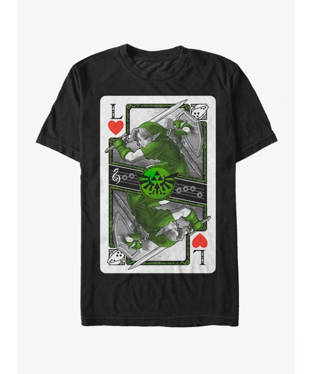 High Quality Nintendo Legend of Zelda Link Playing Card T-Shirt $4.66 T-Shirts