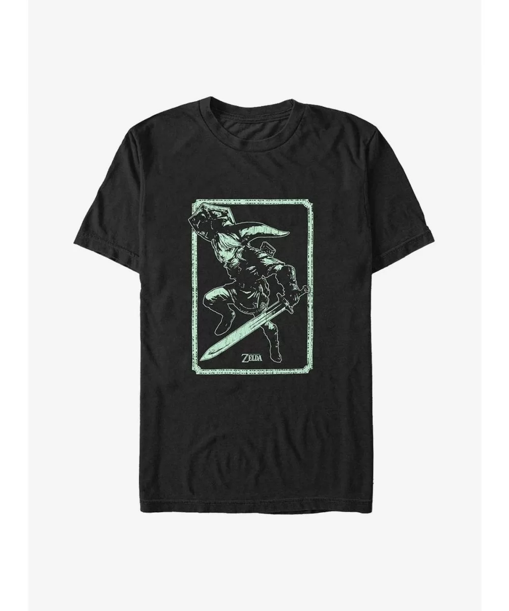 Exclusive Price The Legend of Zelda Link Leap Card Big & Tall T-Shirt $11.96 T-Shirts