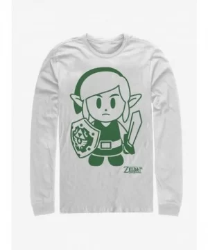 Seasonal Sale Nintendo The Legend of Zelda: Link's Awakening Link Avatar Outline Long-Sleeve T-Shirt $8.16 T-Shirts