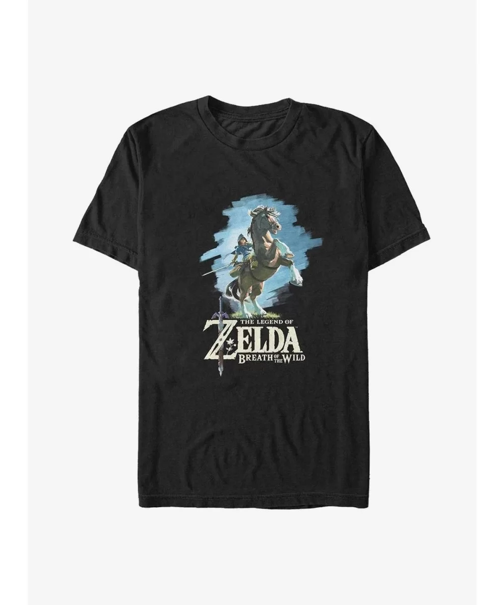 Special The Legend of Zelda Ride On Link and Epona Big & Tall T-Shirt $11.48 T-Shirts