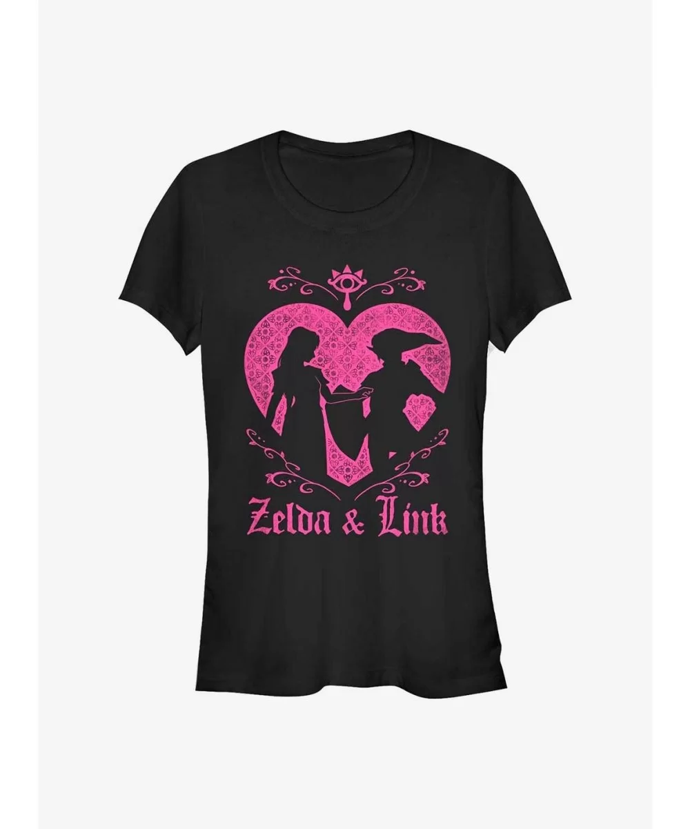 Seasonal Sale Nintendo Zelda Link And Zelda Girls T-Shirt $6.63 T-Shirts