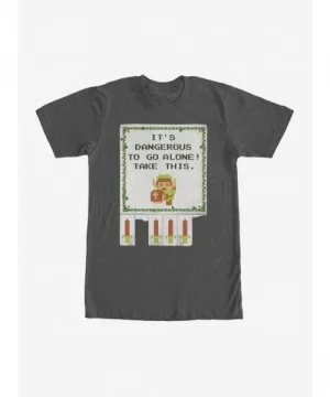 Hot Sale Nintendo Legend of Zelda Dangerous to go Alone T-Shirt $5.75 T-Shirts