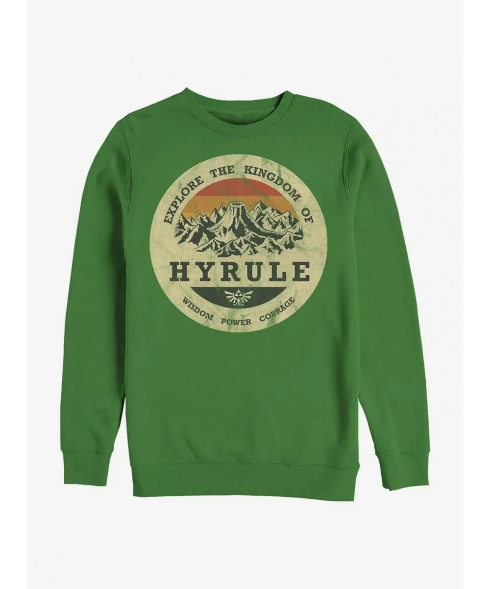 Wholesale The Legend Of Zelda Explore Hyrule Crew Sweatshirt $10.04 Sweatshirts