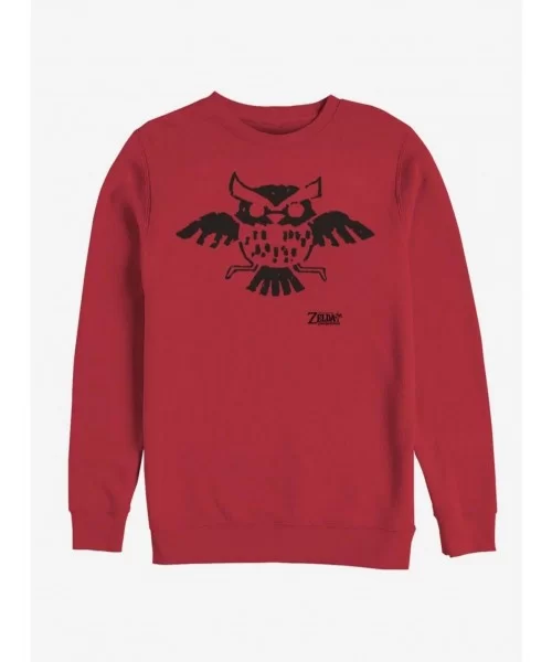 Exclusive Price Nintendo The Legend of Zelda: Link's Awakening Owl Glyph Sweatshirt $10.92 Sweatshirts