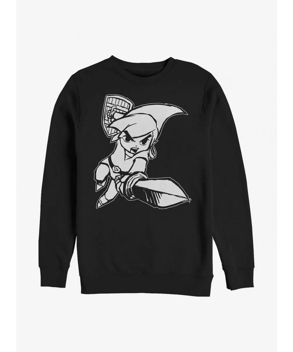 New Arrival Nintendo Zelda The Wind Waker Crew Sweatshirt $11.22 Sweatshirts