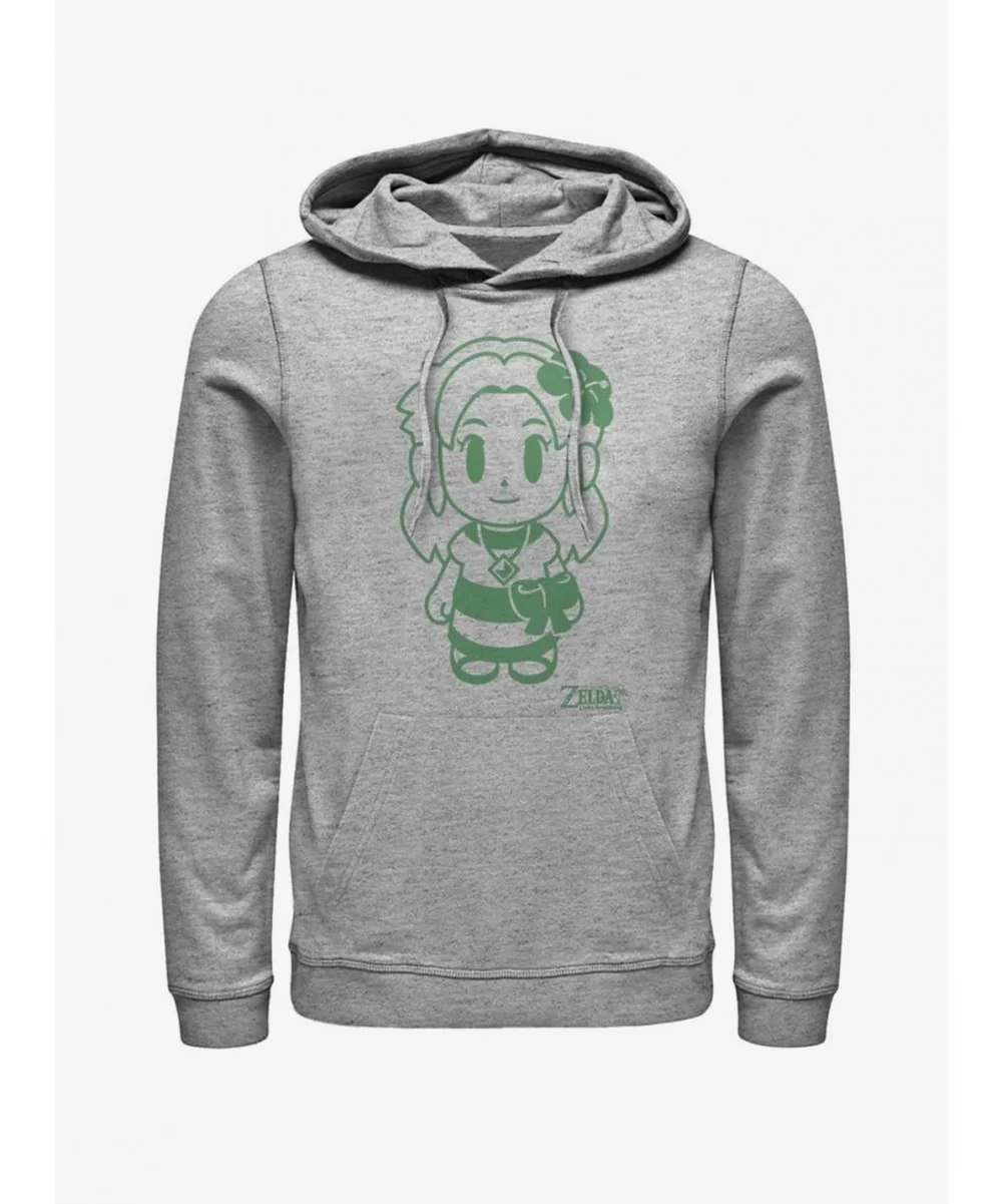 Fashion Nintendo The Legend of Zelda: Link's Awakening Marin Avatar Outline Hoodie $15.09 Hoodies