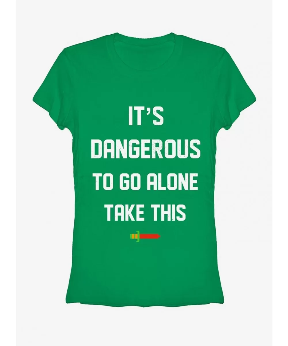 Hot Sale Nintendo Legend of Zelda It's Dangerous Girls T-Shirt $7.28 T-Shirts