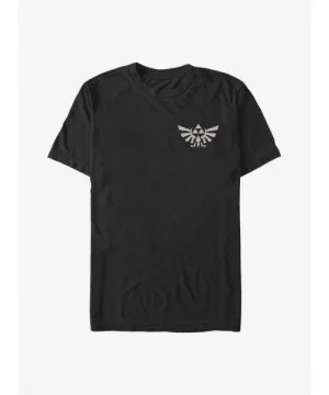 Limited-time Offer The Legend of Zelda Hyrule Distress Crest T-Shirt $4.81 T-Shirts