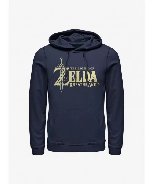 Festival Price Nintendo Zelda Breath Of The Wild Logo Hoodie $12.21 Hoodies