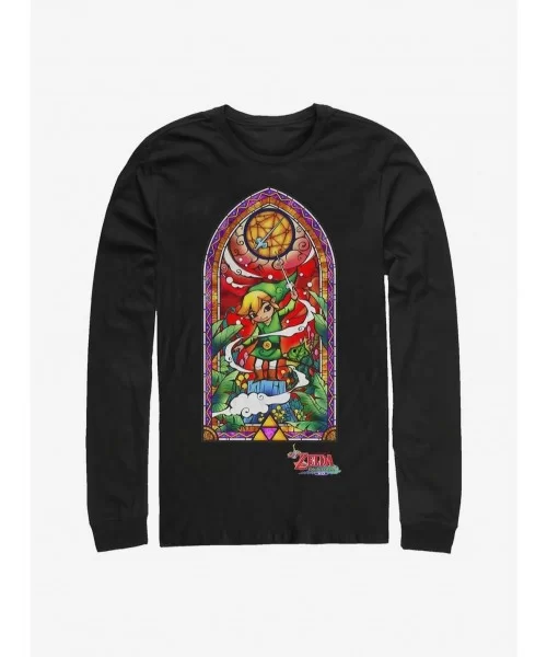 Cheap Sale The Legend Of Zelda Wind Waker Window Long-Sleeve T-Shirt $7.90 T-Shirts