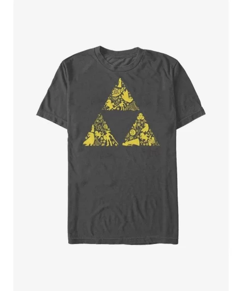 High Quality The Legend of Zelda Triforce Icons T-Shirt $6.68 T-Shirts