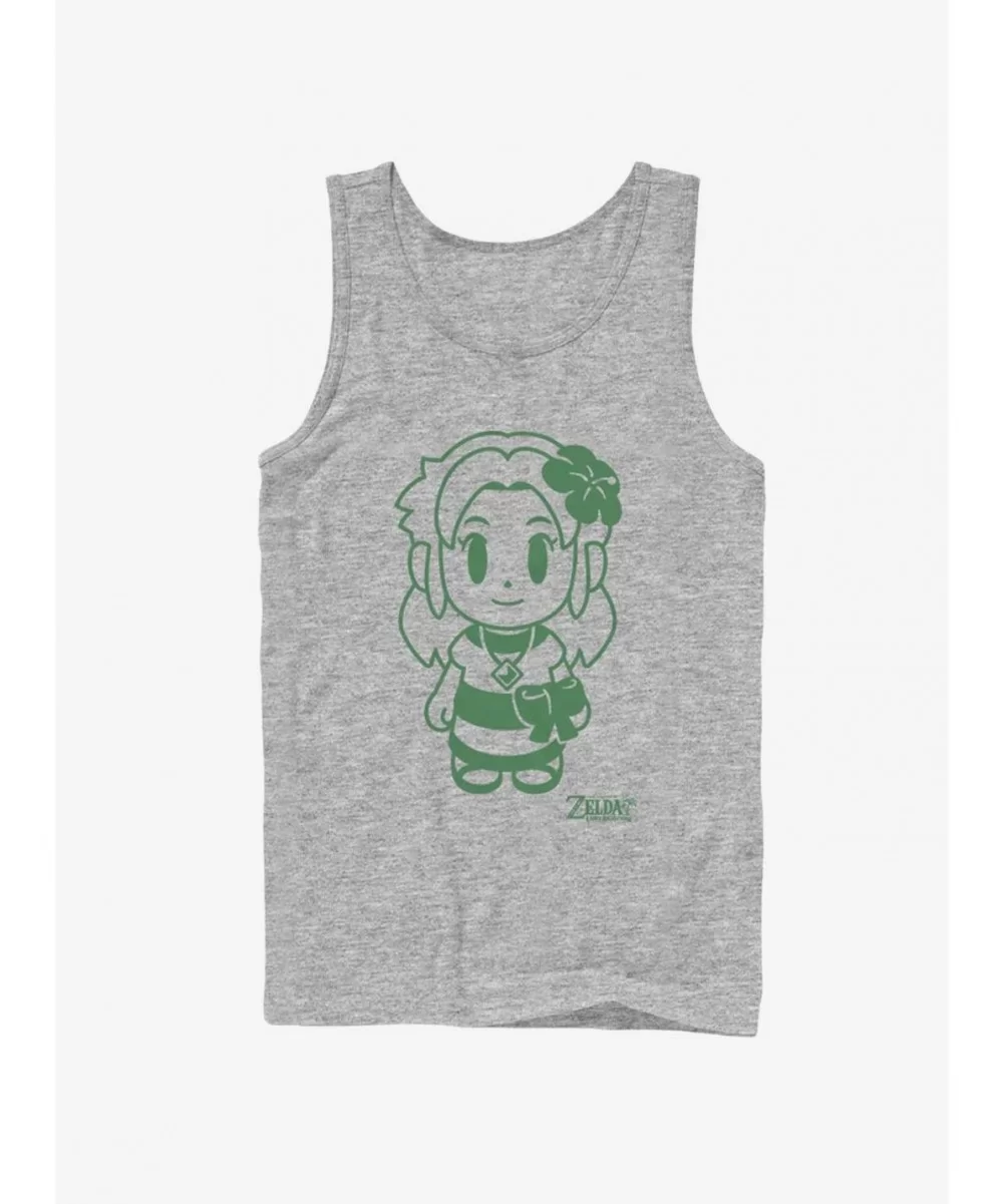 Clearance Nintendo The Legend of Zelda: Link's Awakening Marin Avatar Outline Tank $9.36 Tanks