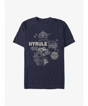 Big Sale Nintendo Zelda Regional Map of Hyrule T-Shirt $7.77 T-Shirts