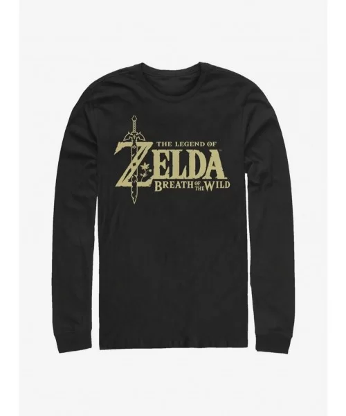 Unique The Legend Of Zelda Breath Of The Wild Logo Long-Sleeve T-Shirt $9.48 T-Shirts