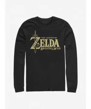 Unique The Legend Of Zelda Breath Of The Wild Logo Long-Sleeve T-Shirt $9.48 T-Shirts