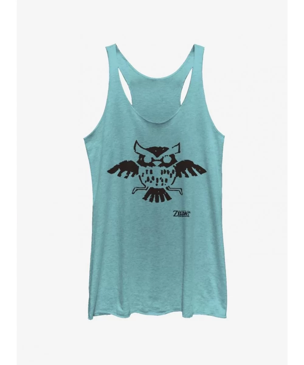 Cheap Sale Nintendo The Legend of Zelda: Link's Awakening Owl Glyph Girls Tank $6.42 Tanks