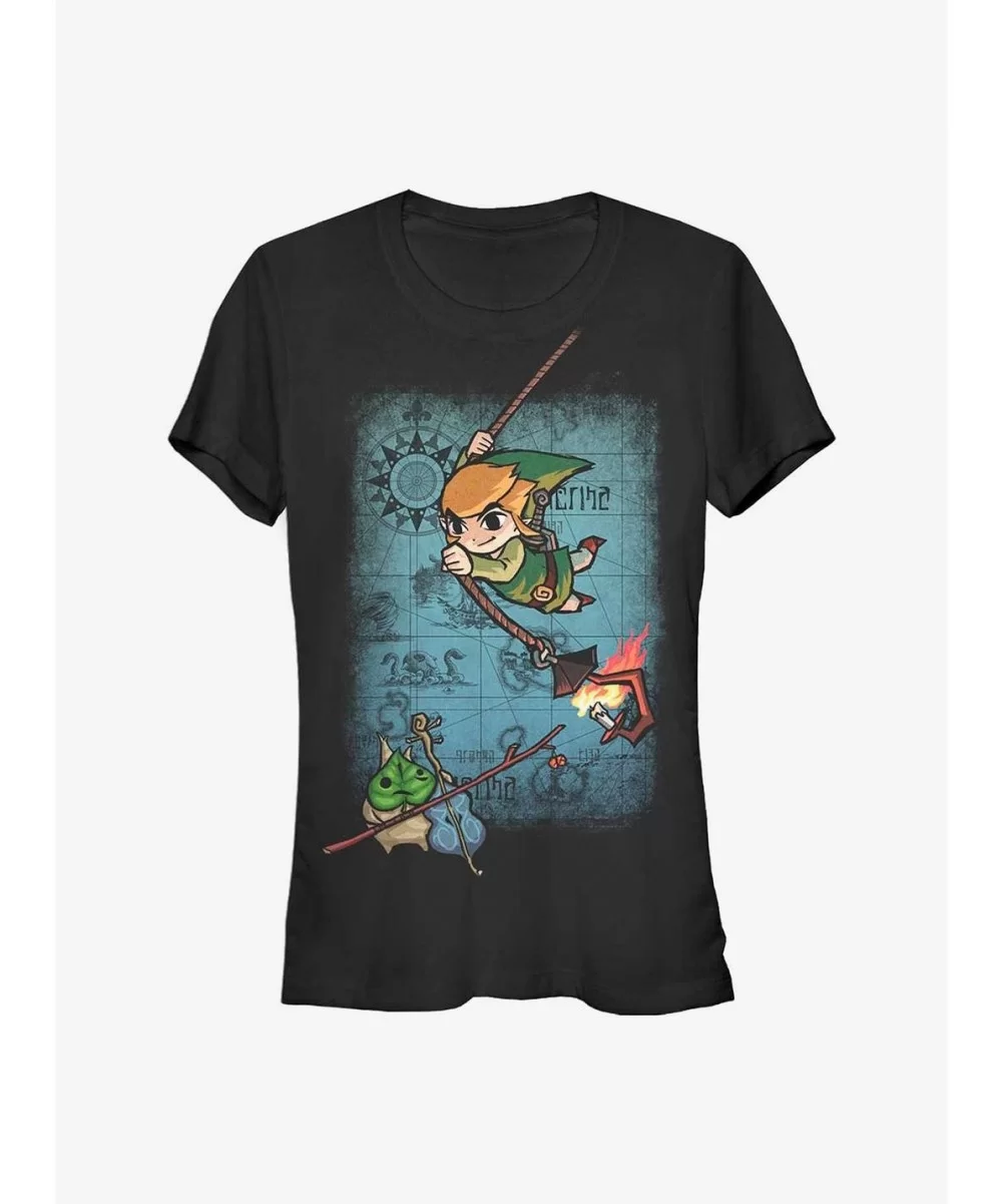 Huge Discount Nintendo Zelda Map Swing Girls T-Shirt $7.28 T-Shirts