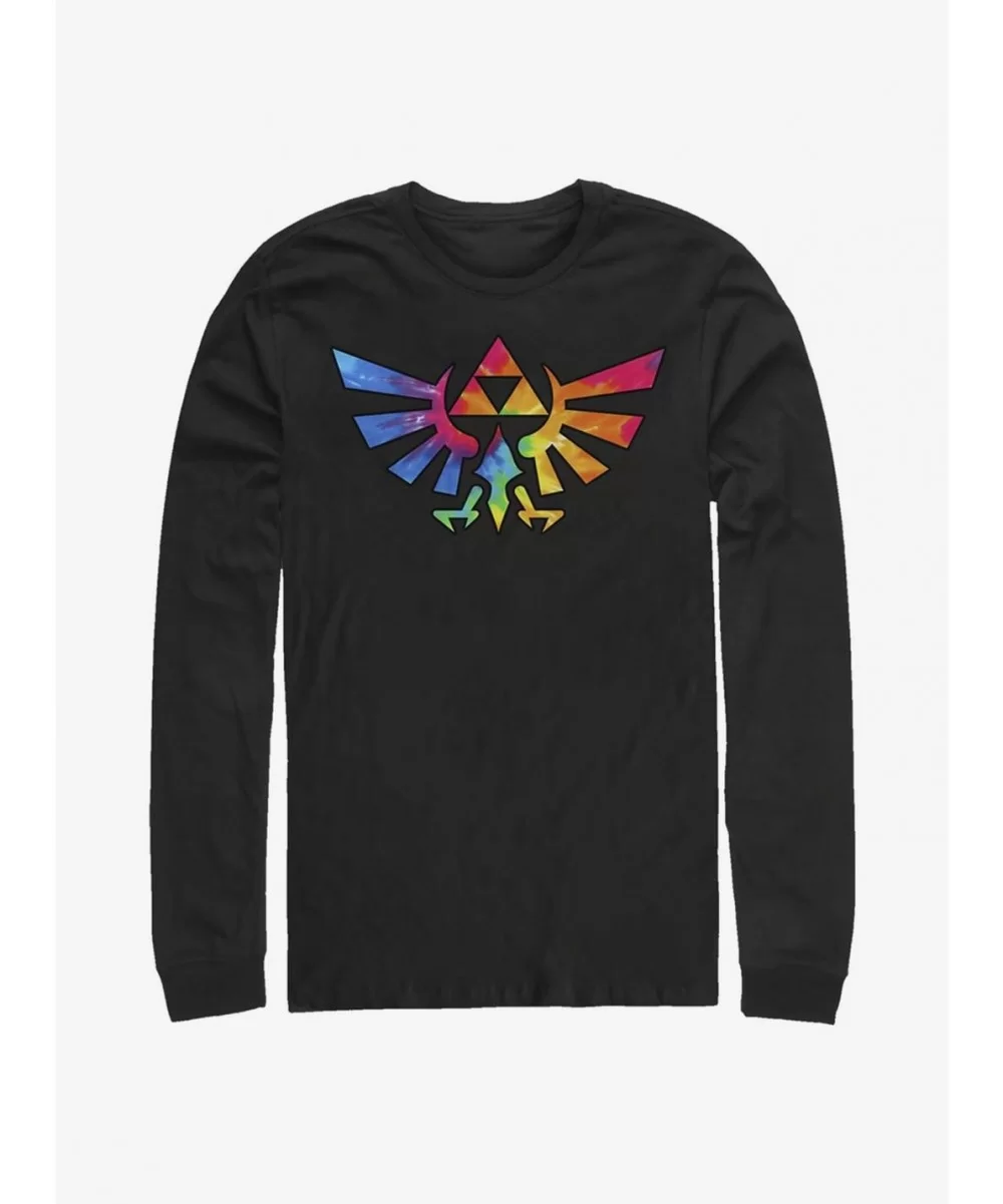 Unique The Legend Of Zelda Groovy Crest Long-Sleeve T-Shirt $12.11 T-Shirts