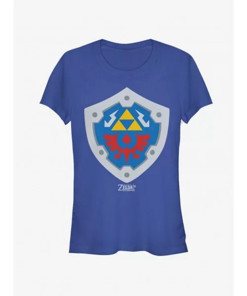 Big Sale Nintendo The Legend of Zelda: Link's Awakening Hylian Shield Girls T-Shirt $7.12 T-Shirts