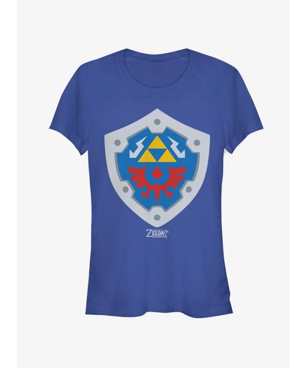 Big Sale Nintendo The Legend of Zelda: Link's Awakening Hylian Shield Girls T-Shirt $7.12 T-Shirts