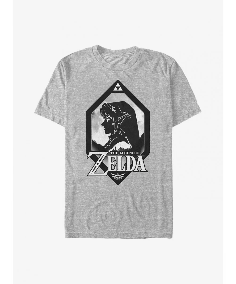 Low Price Nintendo Zelda Silhouette Shield T-Shirt $4.97 T-Shirts