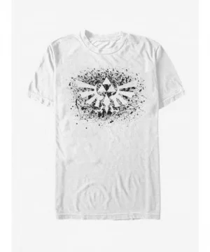 Special Nintendo Legend of Zelda Triforce Paint Splatter Print T-Shirt $5.90 T-Shirts