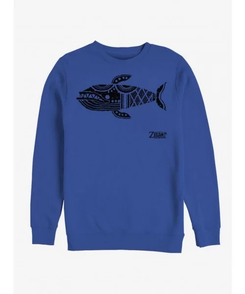 Exclusive Price Nintendo The Legend of Zelda: Link's Awakening Whale Glyph Sweatshirt $14.17 Sweatshirts