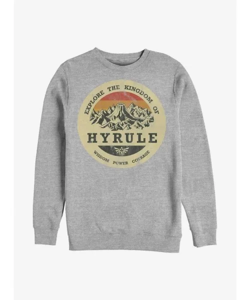 Pre-sale Nintendo The Legend Of Zelda Explore Hyrule Sweatshirt $9.45 Sweatshirts