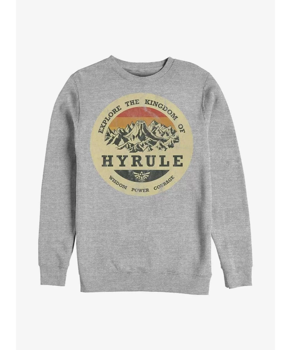 Pre-sale Nintendo The Legend Of Zelda Explore Hyrule Sweatshirt $9.45 Sweatshirts