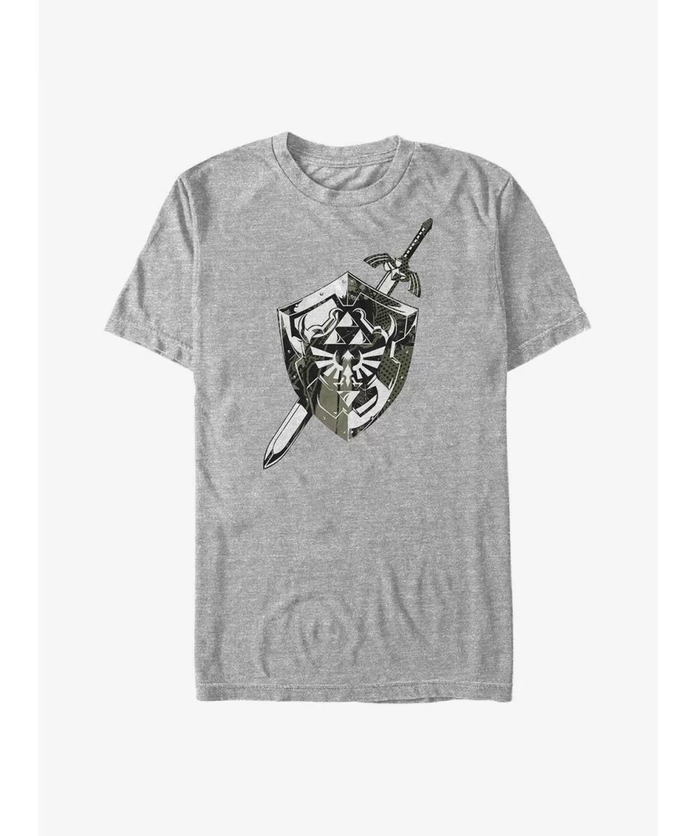 Flash Deal The Legend of Zelda Hyrule Crest Shield and Sword Big & Tall T-Shirt $10.52 T-Shirts