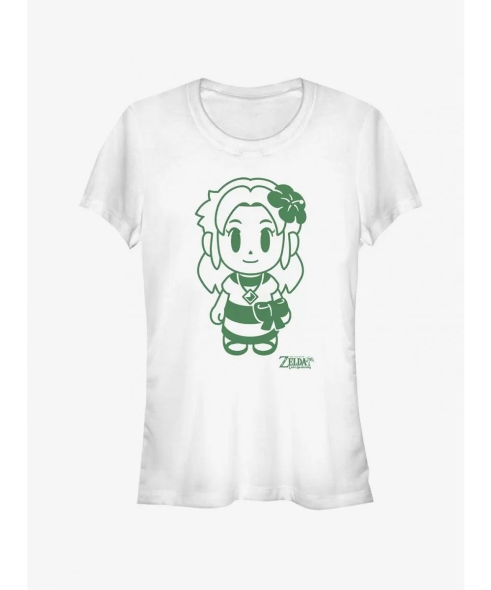 Hot Selling Nintendo The Legend of Zelda: Link's Awakening Marin Avatar Outline Girls T-Shirt $6.31 T-Shirts