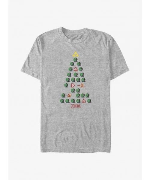 Cheap Sale The Legend Of Zelda Christmas Tree T-Shirt $4.97 T-Shirts