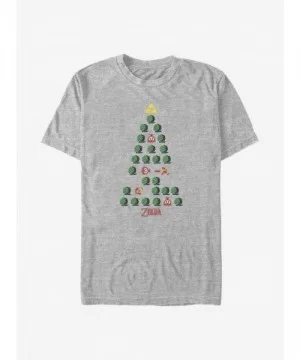 Cheap Sale The Legend Of Zelda Christmas Tree T-Shirt $4.97 T-Shirts