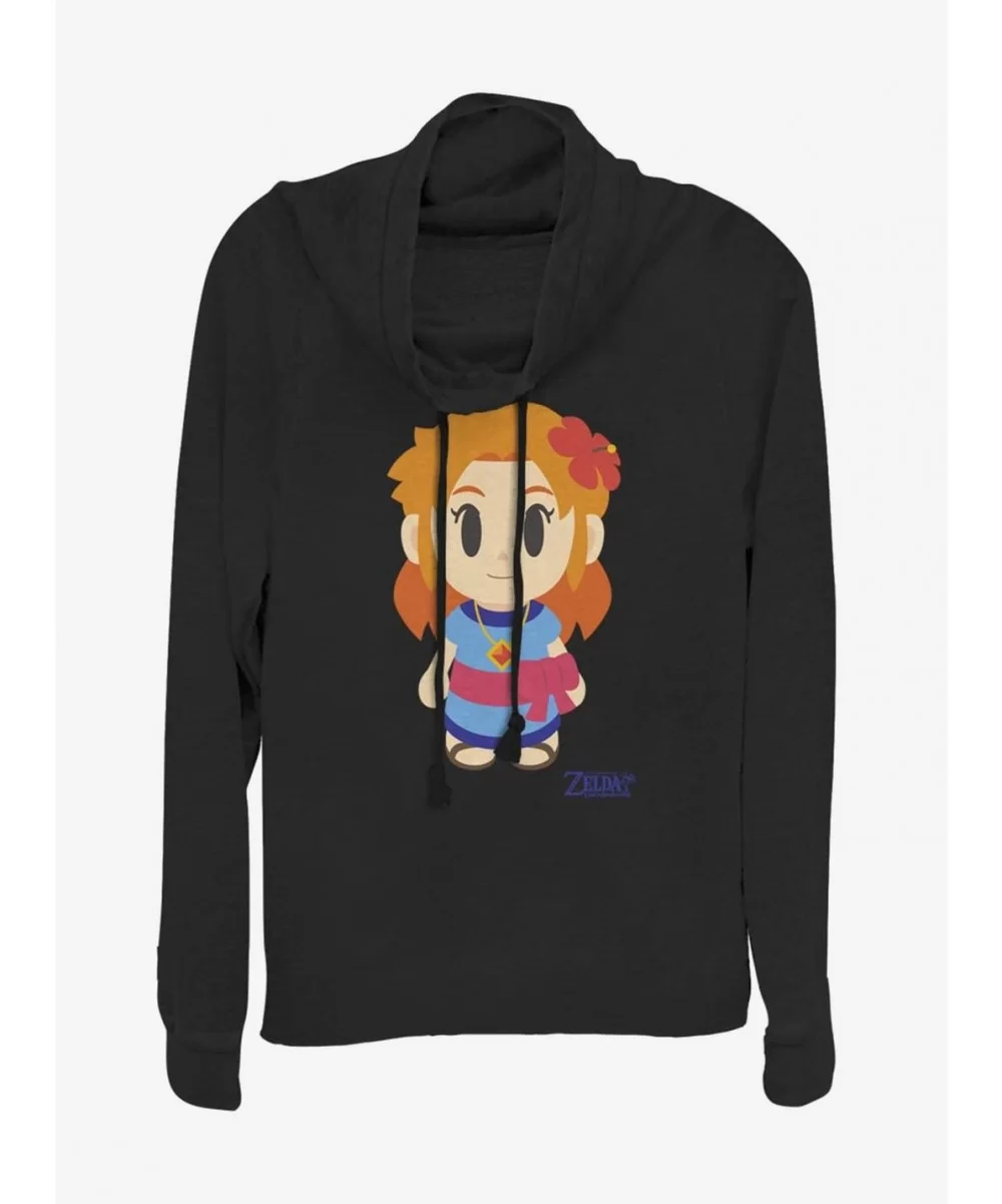 High Quality Nintendo The Legend of Zelda: Link's Awakening Marin Avatar Color Cowl Neck Long-Sleeve Girls Top $11.85 Tops