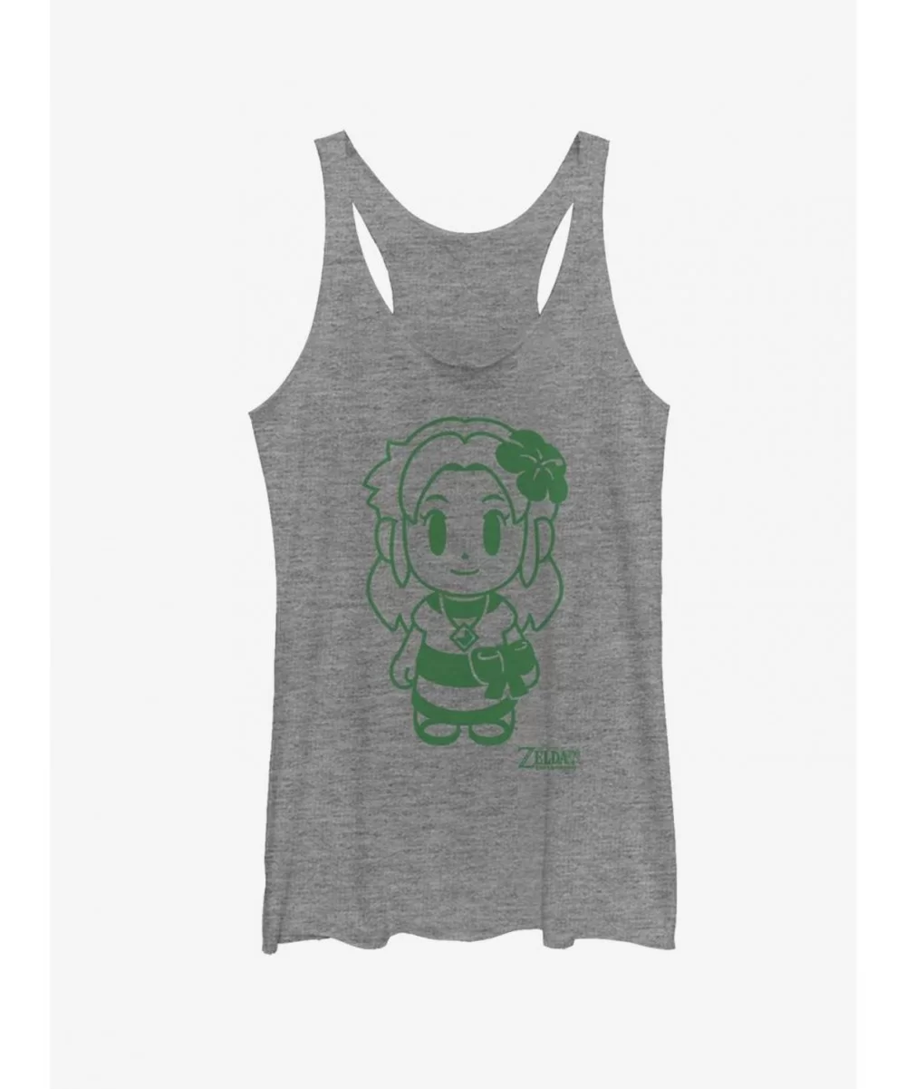 Pre-sale Nintendo The Legend of Zelda: Link's Awakening Marin Avatar Outline Girls Tank $8.50 Tanks