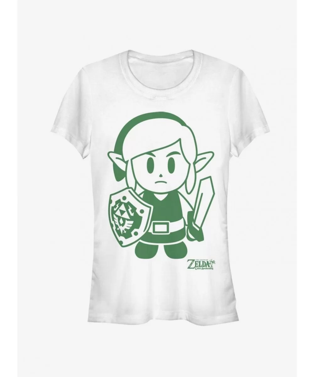 Value for Money Nintendo The Legend of Zelda: Link's Awakening Link Avatar Outline Girls T-Shirt $5.02 T-Shirts