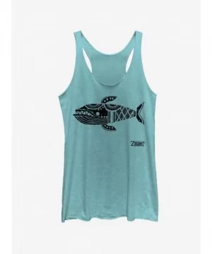 Cheap Sale Nintendo The Legend of Zelda: Link's Awakening Whale Glyph Girls Tank $7.04 Tanks