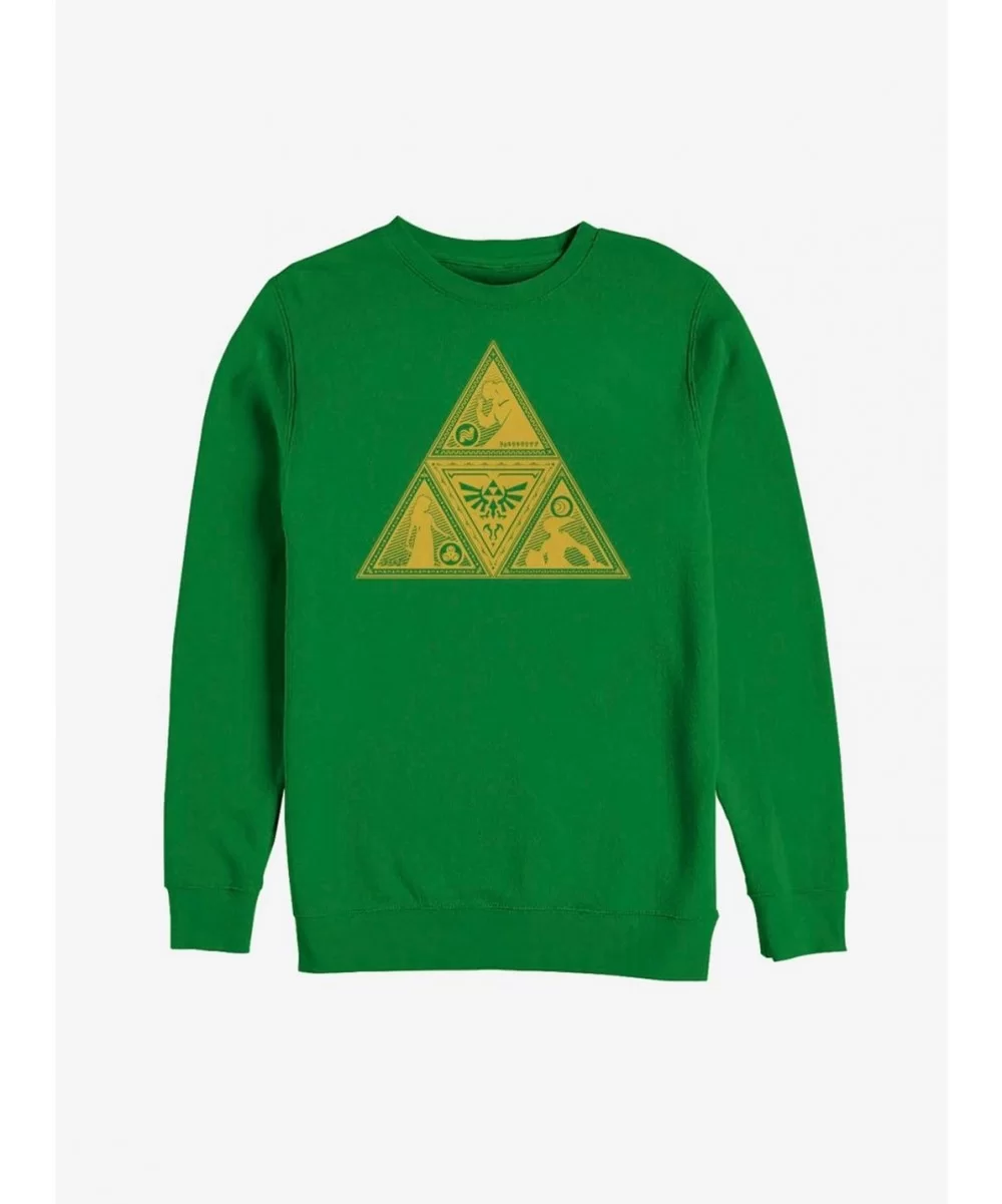 Clearance Nintendo Legend of Zelda Triforce Silhouette Sweatshirt $14.17 Sweatshirts