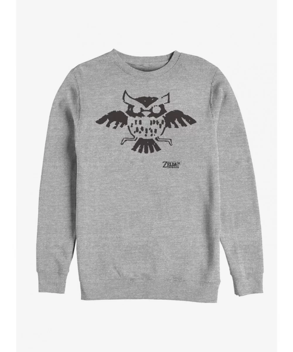 Absolute Discount Nintendo The Legend of Zelda: Link's Awakening Owl Glyph Sweatshirt $8.86 Sweatshirts