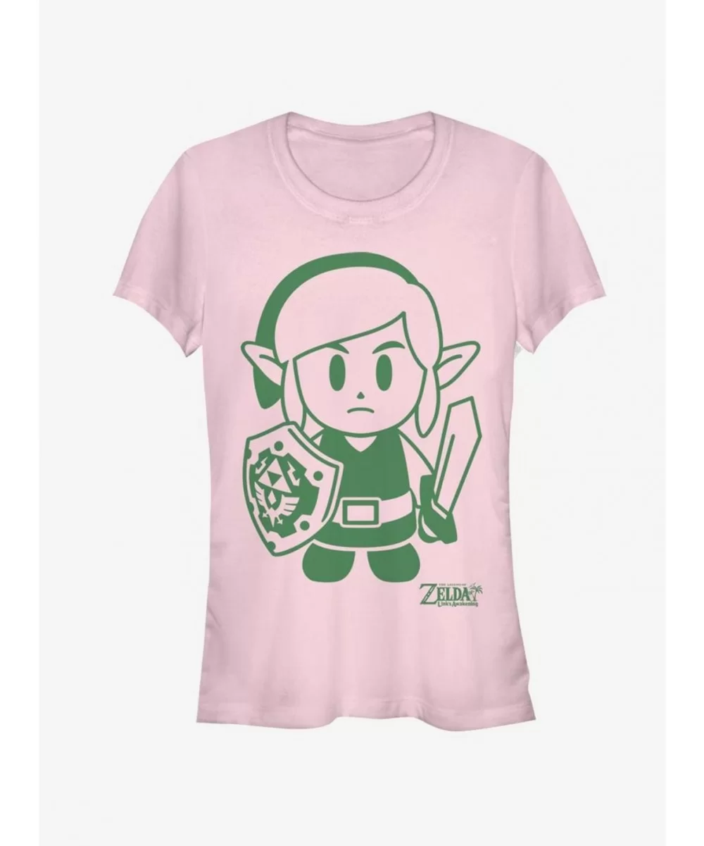 Special Nintendo The Legend of Zelda: Link's Awakening Link Avatar Outline Girls T-Shirt $6.15 T-Shirts