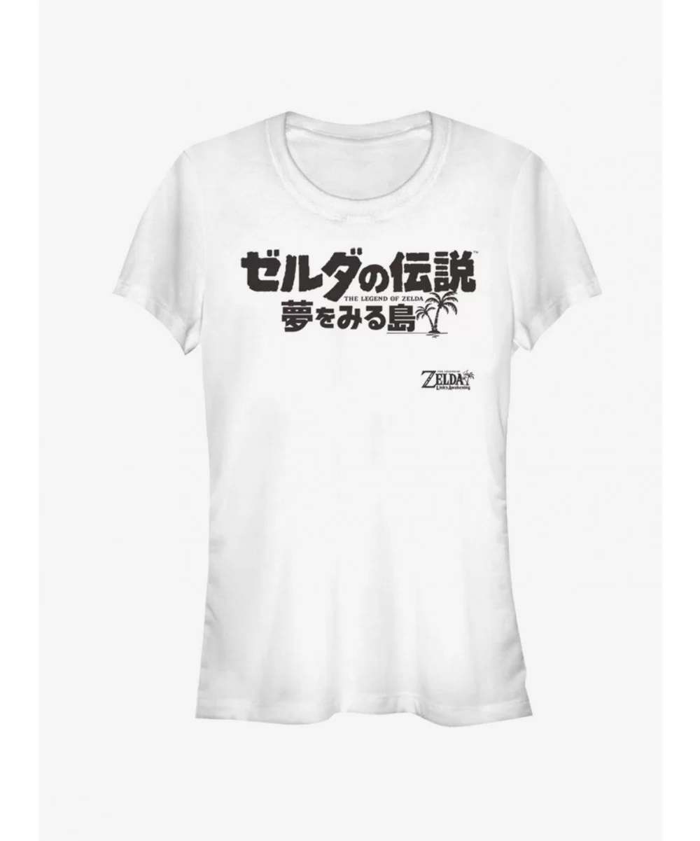 Exclusive Price Nintendo The Legend of Zelda: Link's Awakening Japanese Logo Girls T-Shirt $7.44 T-Shirts